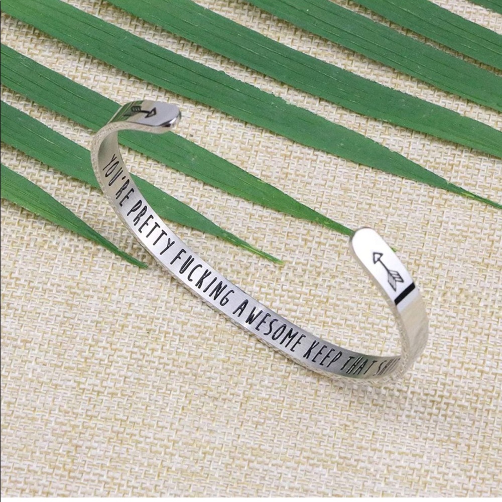 Joycuff Motivational Mantra Cuff Bracelet - Picture 8 of 8